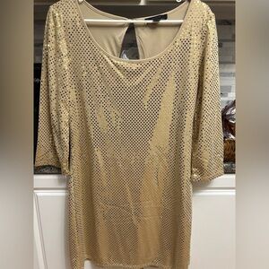 Express gold dress
